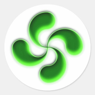 lauburu baskisches Kreuz basque cross Runder Aufkleber