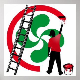 Lauburu - Croix-Basque Poster