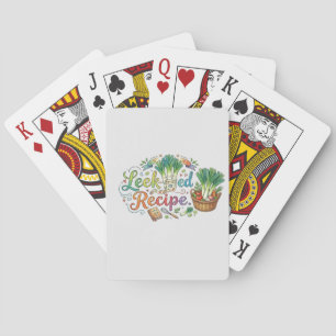 Lauch-Rezept – Lustiges Gemüse-Wortspiel T-Shirt D Spielkarten