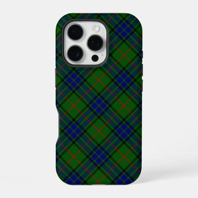 Lauder Tartan blau grün kariert iPhone Hülle (Rückseite)