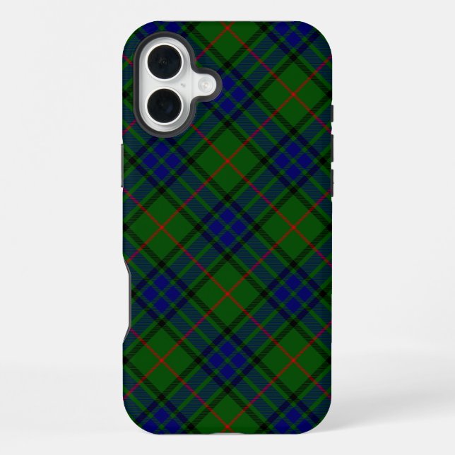 Lauder Tartan blau grün kariert iPhone Hülle (Rückseite)