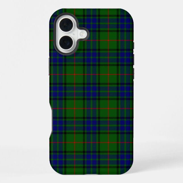 Lauder Tartan blau grün kariert iPhone Hülle (Rückseite)