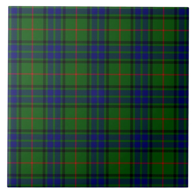 Lauder Tartan Blau kariert Fliese (Vorderseite)