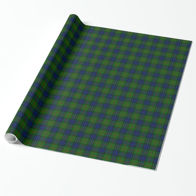 Lauder Tartan Blau kariert Geschenkpapier (Ungerollt)