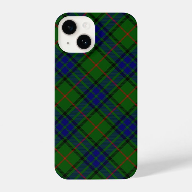 Lauder Tartan Blau kariert iPhone Hülle (Rückseite)