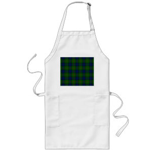 Lauder Tartan Blau kariert Lange Schürze
