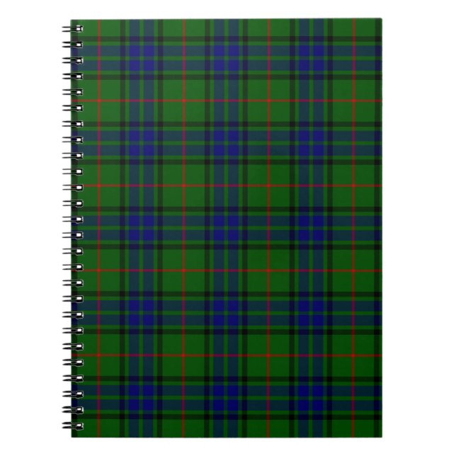 Lauder Tartan Blau kariert Notizblock (Vorderseite)