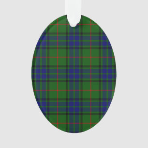 Lauder Tartan Blau kariert Ornament