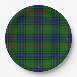 Lauder Tartan Blau kariert Pappteller