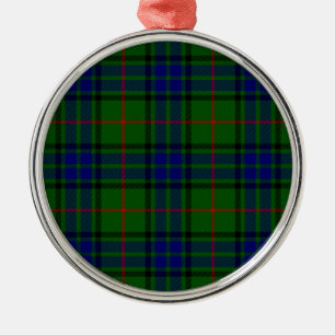 Lauder Tartan Blau kariert Silbernes Ornament