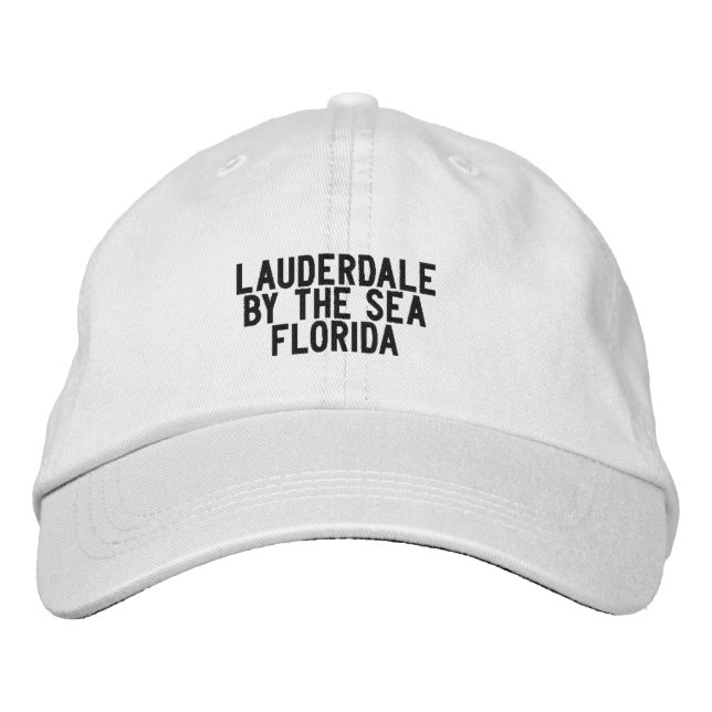 Lauderdale am Meer Florida Hat Bestickte Baseballkappe (Vorderseite)