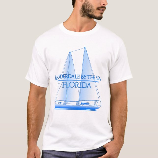 Lauderdale an der Meeresküste Nautical Sailing Sai T-Shirt (Vorderseite)