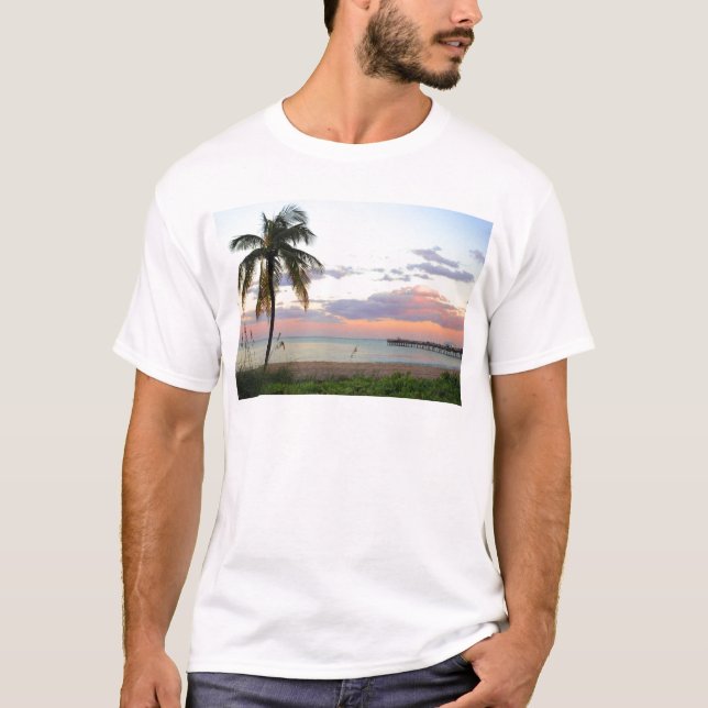 Lauderdale-durch-d-Meer, Florida Sonnenuntergang T-Shirt (Vorderseite)