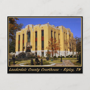 Lauderdale Landkreis Courthouse - Ripley, TN Postkarte