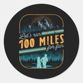Lauf 100 Meilen Ultramarathon-Marathon Runder Aufkleber