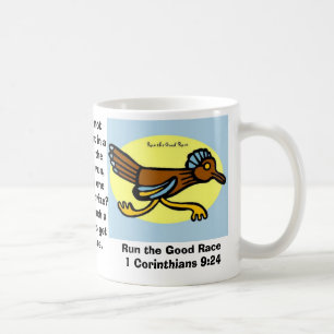 Lauf das gute Rennen 1 Korinther 9:2 Tasse