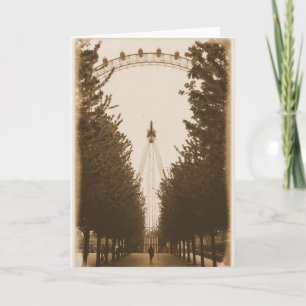 Lauf der Linie - London Eye - Grußkarte Karte