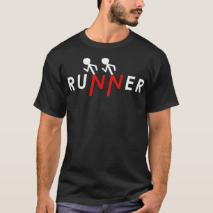 Lauf des Runner-Strichmännchens Lauf der sonnigen  T-Shirt