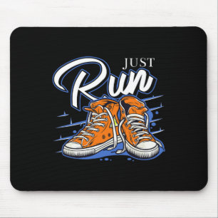 Lauf einfach Lauf Runner Biathlon Joggen Triathlon Mousepad