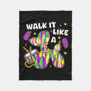 Lauf es wie ein Hund Mardi Gras Louisiana Bunt D Fleecedecke