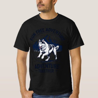 Lauf Freies Abenteuer Husky-Shirt Abenteuer Zusamm T-Shirt