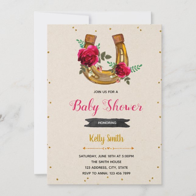 Lauf für die Party Einladung der Rose (Vorderseite)