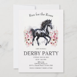 Lauf für die Rosen Derby-Party-Einladung Elegant H Einladung