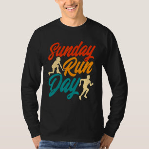 Lauf-Halbmarathon-Vintager Lauf-Tag T-Shirt