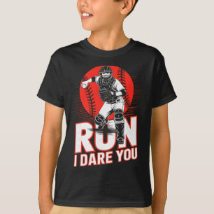 Lauf, ich fordere dich heraus, lustiger Catcher ve T-Shirt