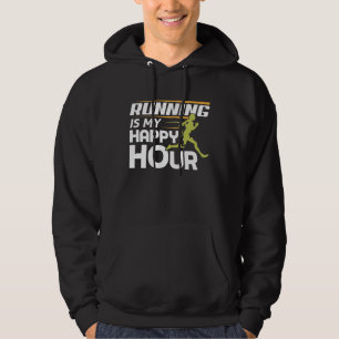 Lauf ist mein glücklicher Stundenläufer Hoodie