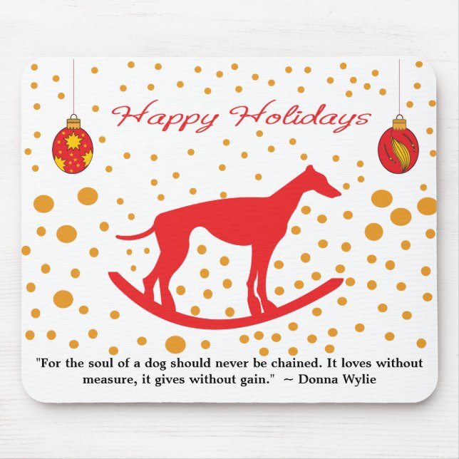 Lauf kostenlos - Rett die Windhunde! (mit Gedicht) Mousepad (Vorne)