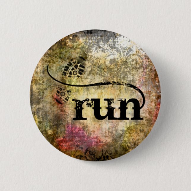 Lauf/Läufer durch Vetro Schmuck Button (Vorderseite)