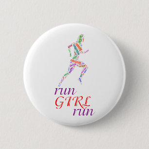 Lauf Mädchen, renne Button