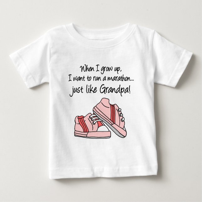 Lauf Marathon genau wie mein Großvater Baby T-shirt (Vorderseite)