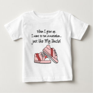 Lauf Marathon genau wie mein Onkel Baby T-shirt