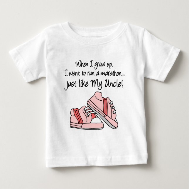 Lauf Marathon genau wie mein Onkel Baby T-shirt (Vorderseite)