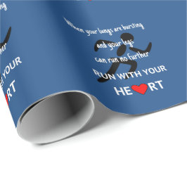 Lauf mit deinem Herzen inspirierend Geschenkpapier