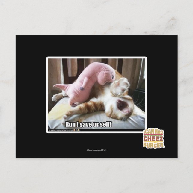 Lauf! Rett dich! Postkarte (Vorderseite)