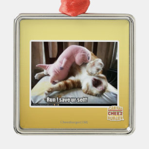 Lauf! Retten Sie ur Selbst! Ornament Aus Metall