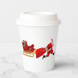 Lauf, Santa, Run! Pappbecher