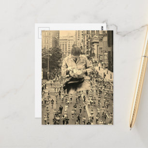 Lauf schnell, der Zahnarzt kommt Sepia Postkarte