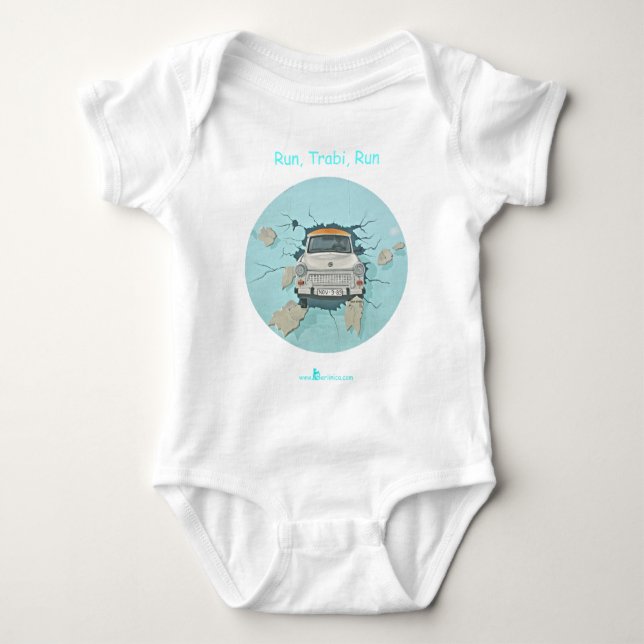 Lauf, Trabi, Lauf Baby Strampler (Vorderseite)
