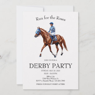 Lauf um die Rosen Kentucky Derby Party Einladung