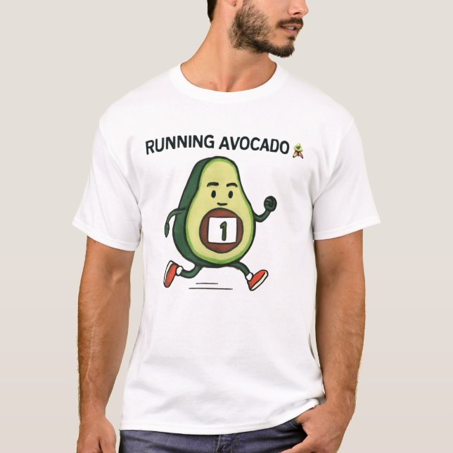 Lauf von Avocado 🥑 Niedliches Design von Sporty C T-Shirt (Vorderseite)