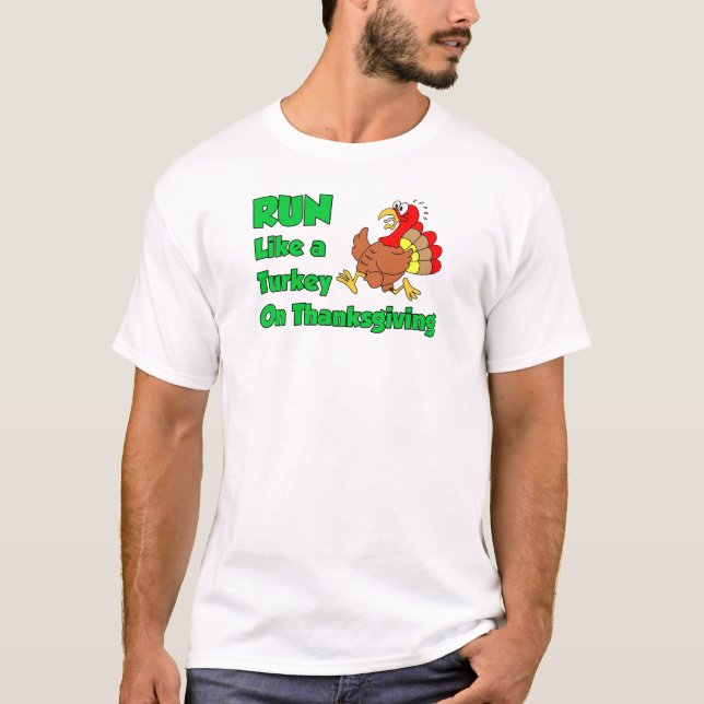 Lauf wie die Türkei im Erntedank T-Shirt (Vorderseite)