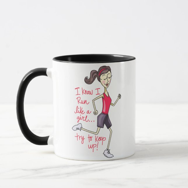 Lauf wie ein Mädchen Tasse (Links)