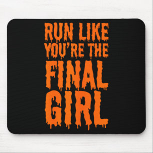 Lauf wie in dem lustigen Halloween-Horrorfilm Mousepad