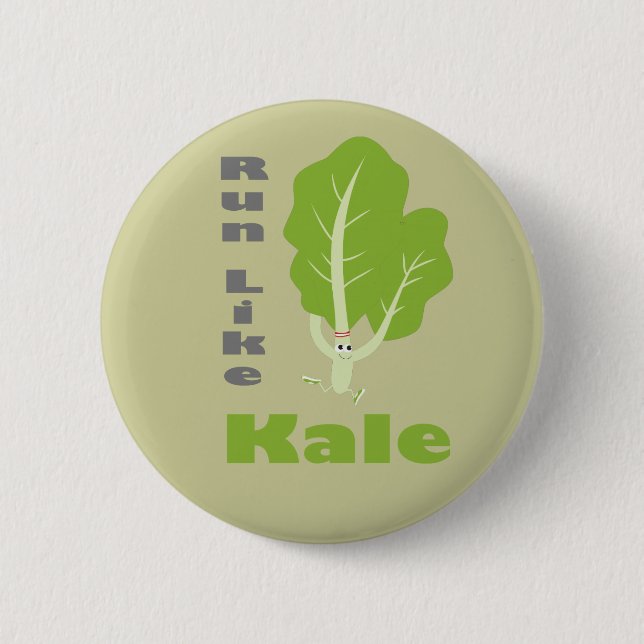 Lauf wie Kale! Button (Vorderseite)