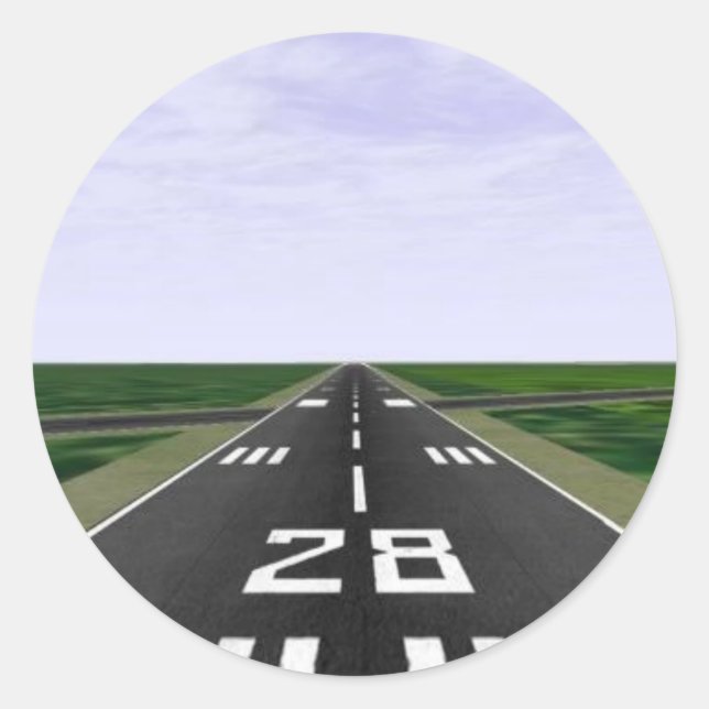 Laufbahn Runder Aufkleber (Vorderseite)