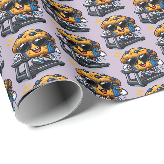 Laufband-Muffin Geschenkpapier (Rolleneckpunkt)